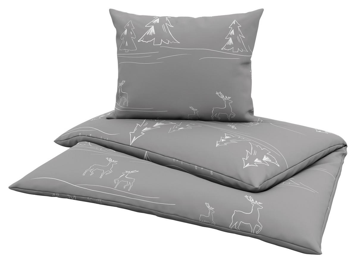 Bettwäsche Lappland - Grau, MODERN, Textil - Luca Bessoni