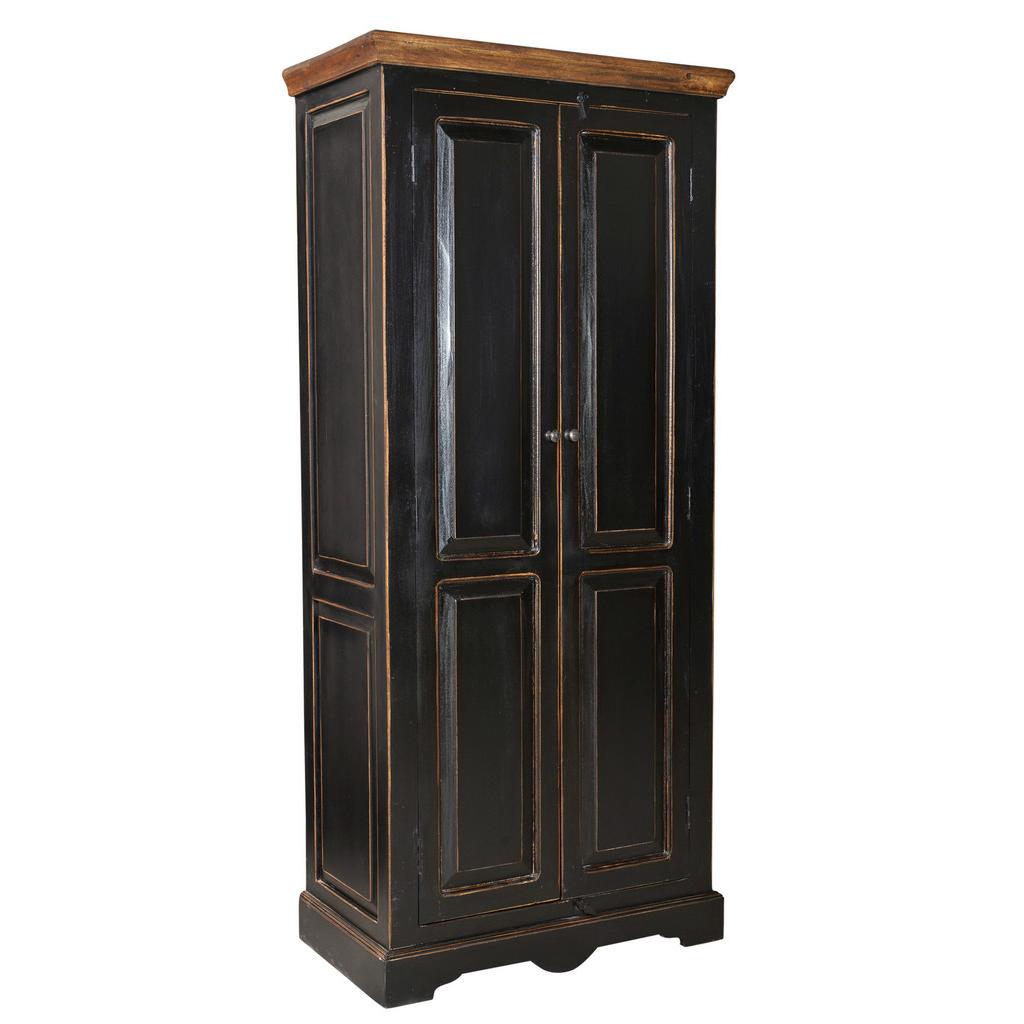 GARDEROBENSCHRANK Schwarz B: 80cm