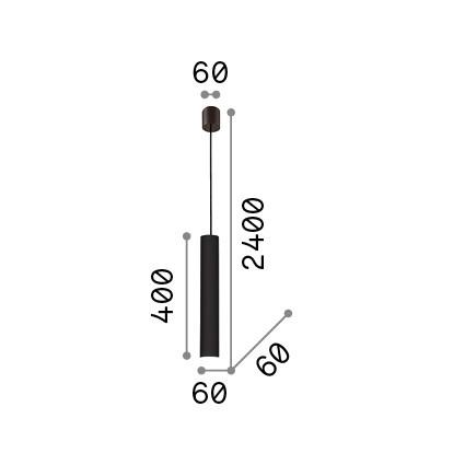 Hängeleuchte Ottone Messingfarben D: 6 Cm - Messingfarben, KONVENTIONELL, Metall (6/65/240cm) - Ideal Lux