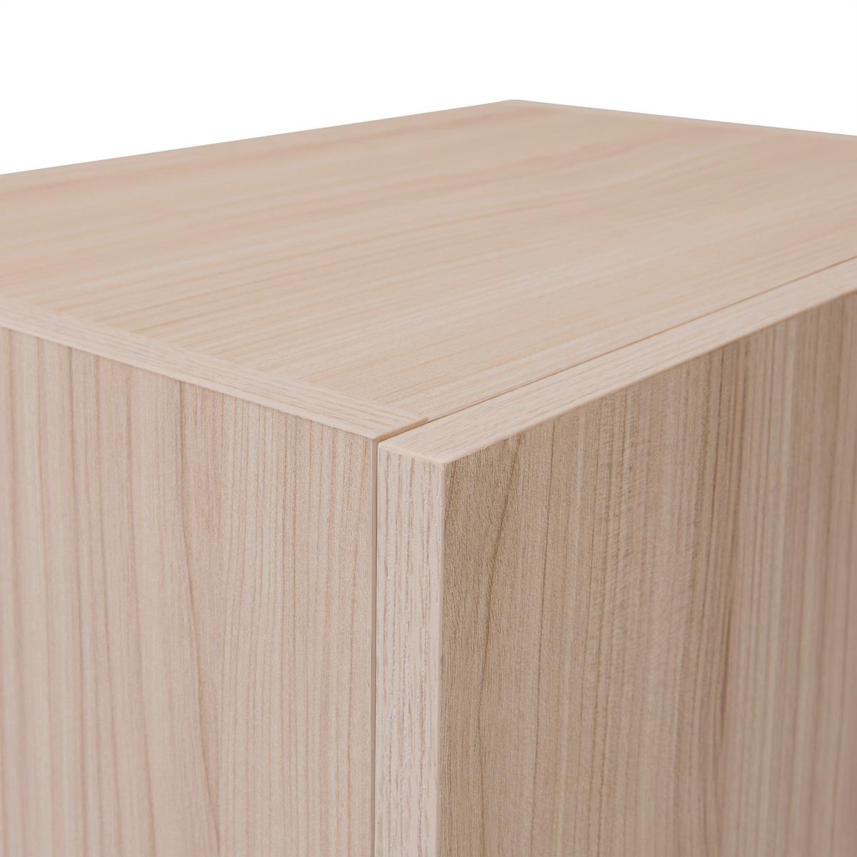 Závěsná skřiňka SIENA dekor dub Riva - barvy dubu/barvy chromu, Moderní, kov/kompozitní dřevo (45/125/32cm) - Premium Living