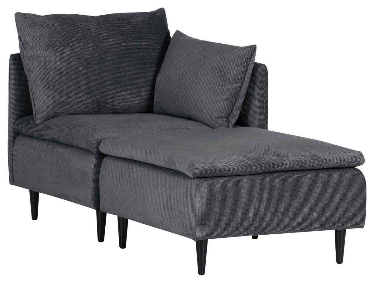 Sofaelement Fynn, Anthrazit B: 83 cm - Anthrazit/Schwarz, KONVENTIONELL, Textil (83/72/83cm) - MID.YOU