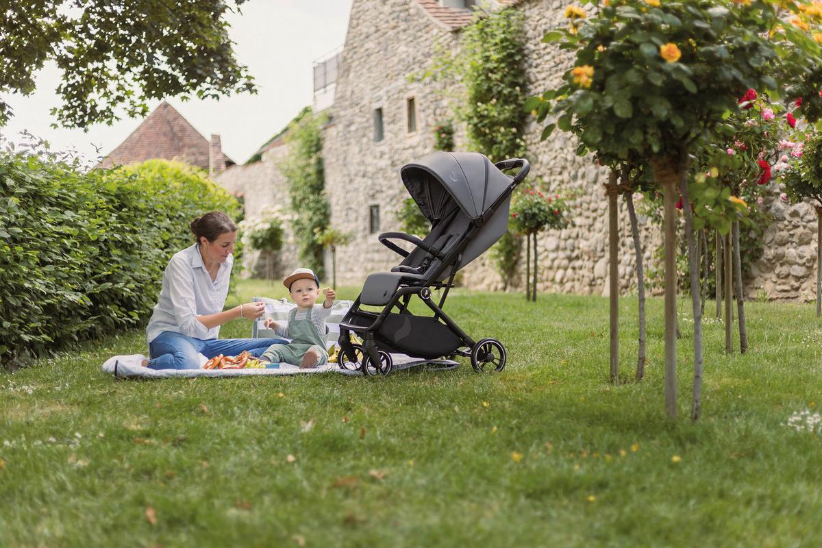 Buggy Boogy 2 Stone Grau, B/H/T: 51x105x84,5 - Dunkelgrau/Schwarz, Basics, Textil/Metall (51/105/84,5cm) - Osann