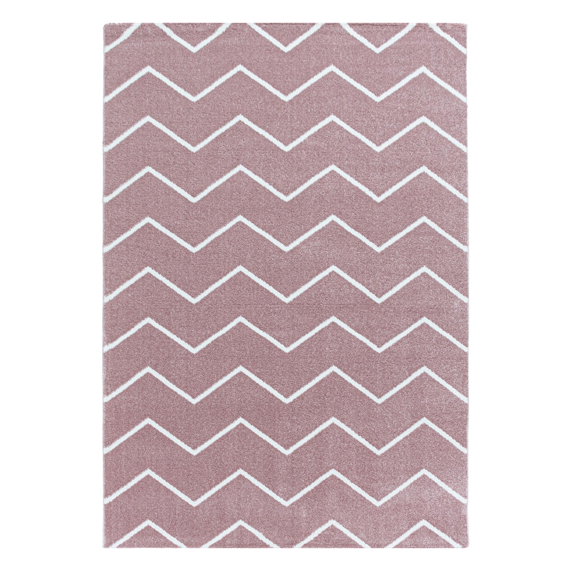 Hochflor Teppich Rosa Rio 140x200 Cm