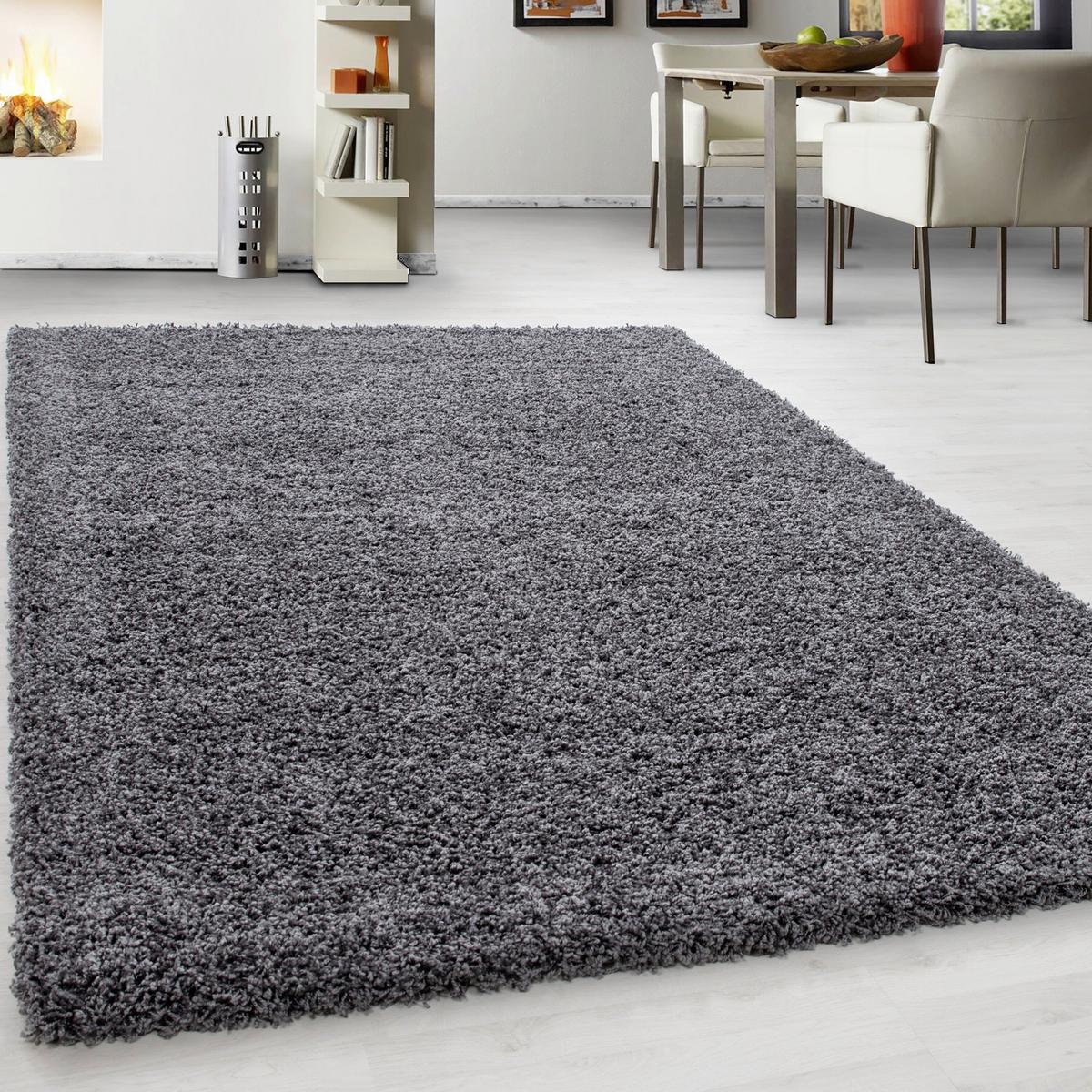 Hochflor Teppich Grau Life 80x150 Cm - Grau, KONVENTIONELL, Textil (80/150cm) - Novel