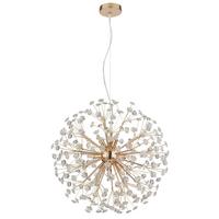 Kristály Függőlámpa 64135h2 Katrina - aranyszínű/áttetsző, Lifestyle, műanyag/üveg (60/150cm) - Globo