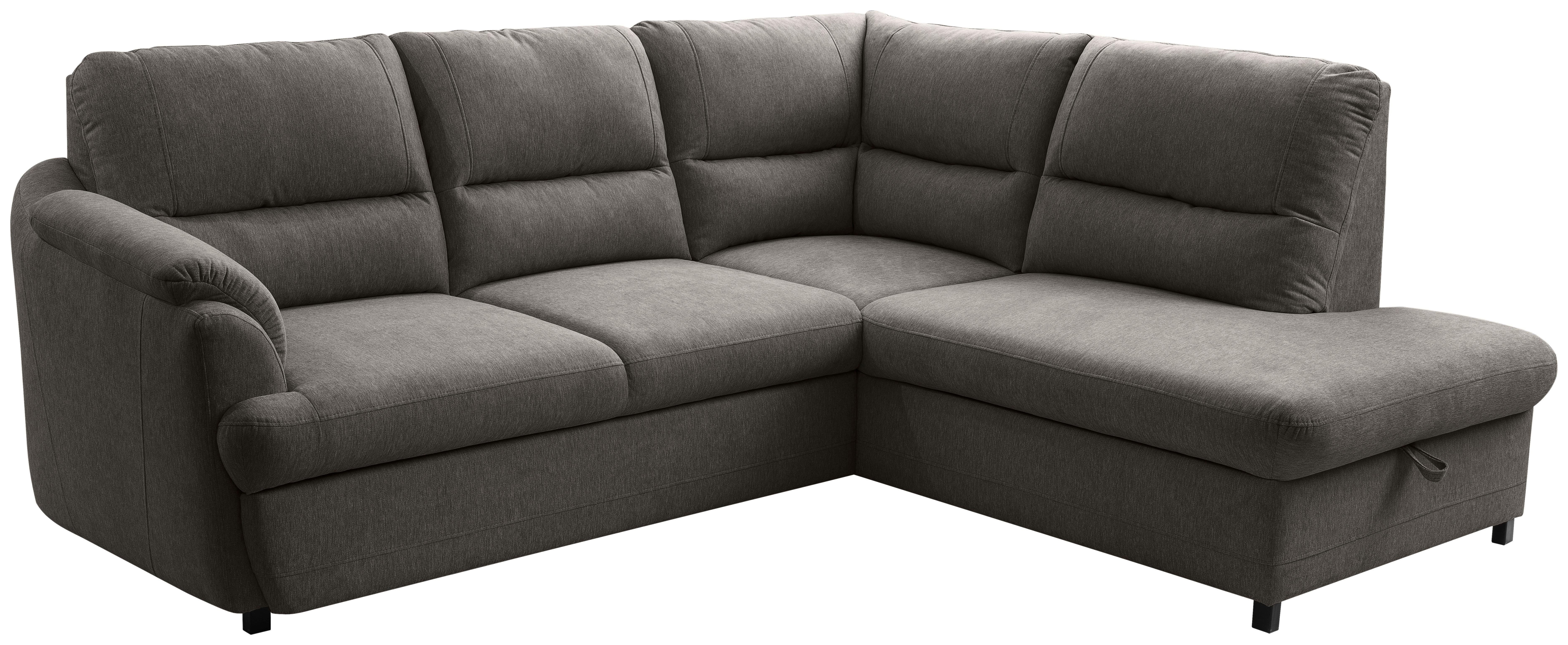 Sedacia súprava GUSTO, pravá, hnedá - hnedá/čierna, Basics, drevo/textil (240/200cm)