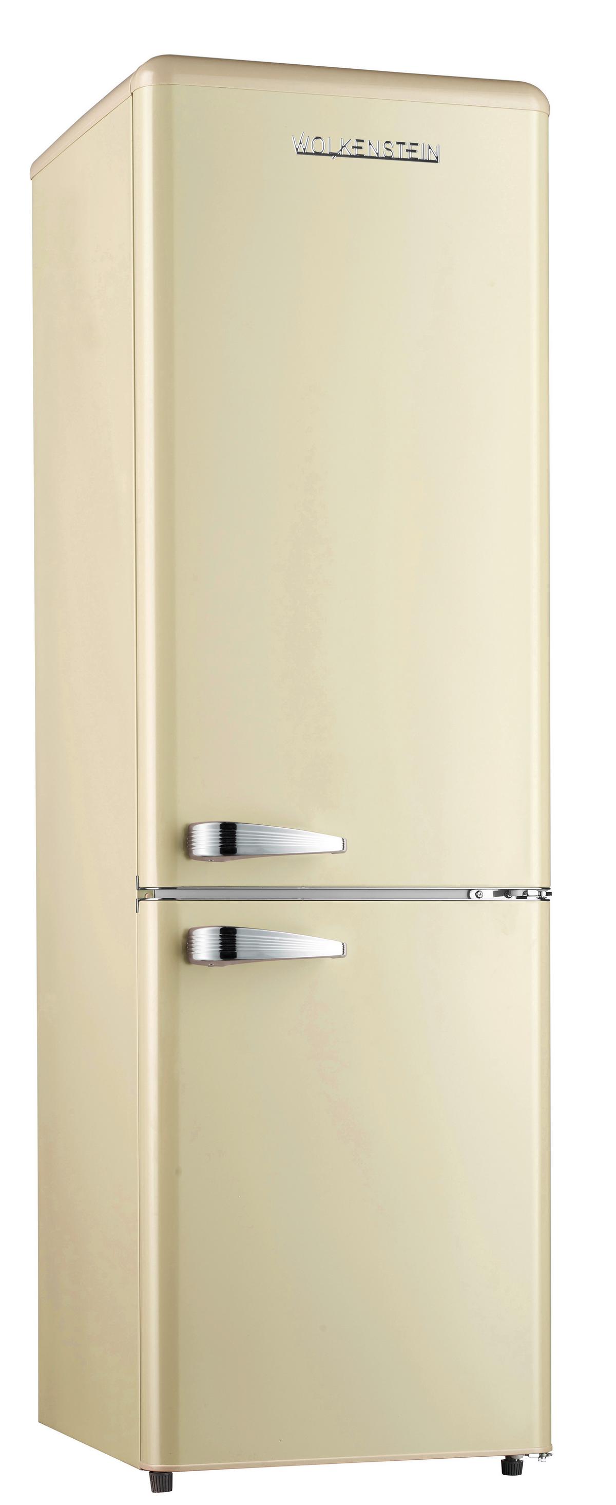 Kühl-gefrierkombination Cremefarben 69+180 L - Creme, Basics, Kunststoff/Metall (54,60/177,50/62,60cm) - PKM