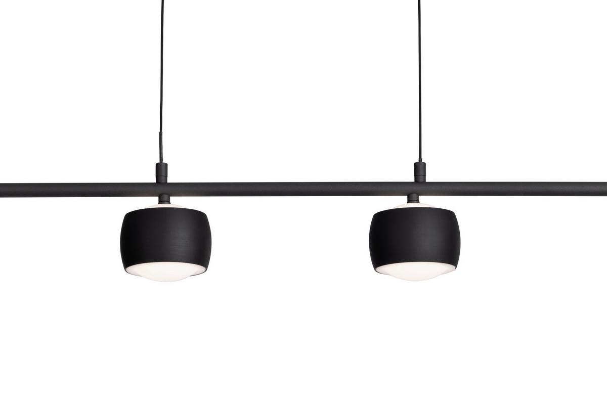 LED-Hängeleuchte Topl - Schwarz/Weiß, MODERN, Kunststoff (100/10/120cm)