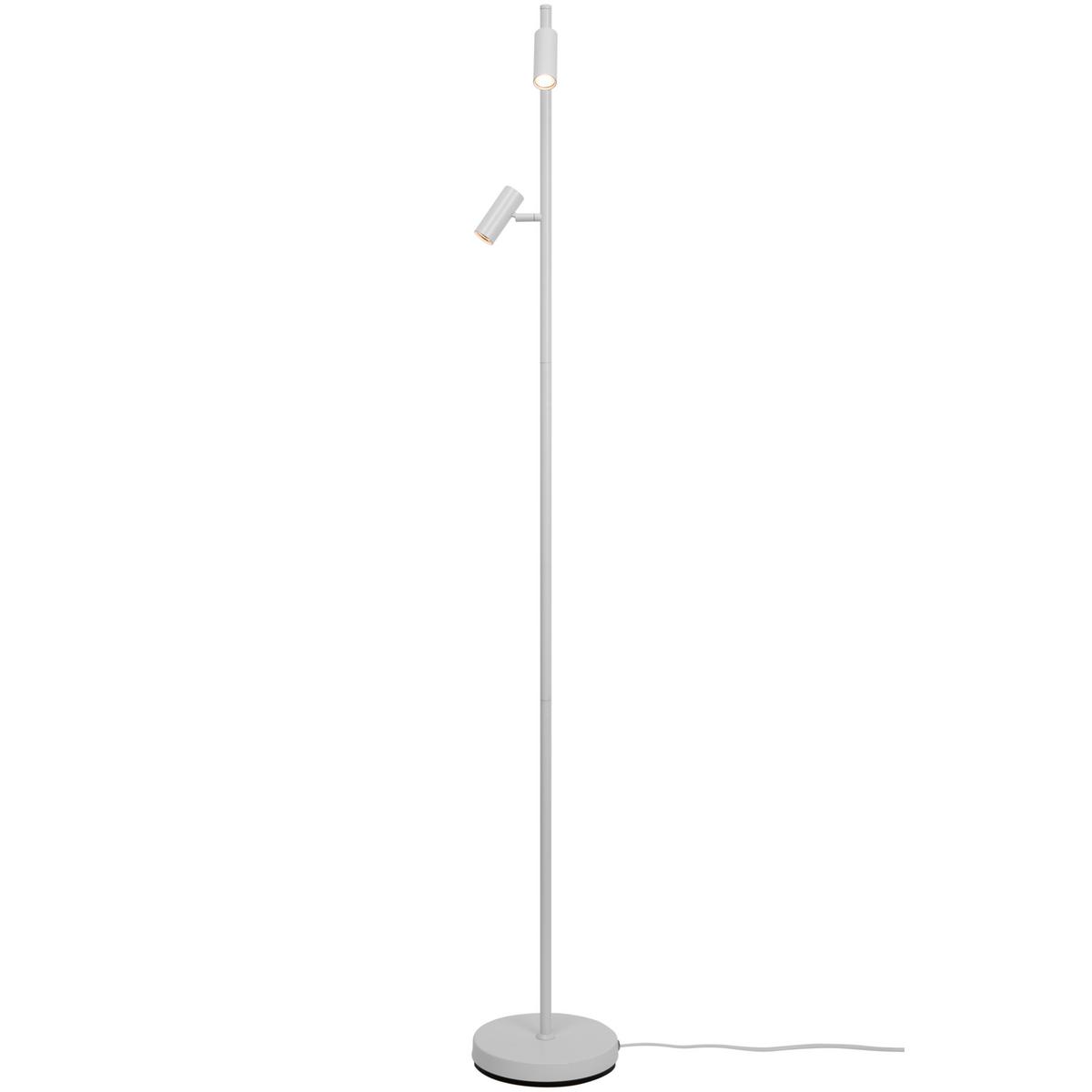 LED-Stehleuchte Omari Weiß  H: 141 cm - Weiß, Design, Metall (141cm) - Nordlux