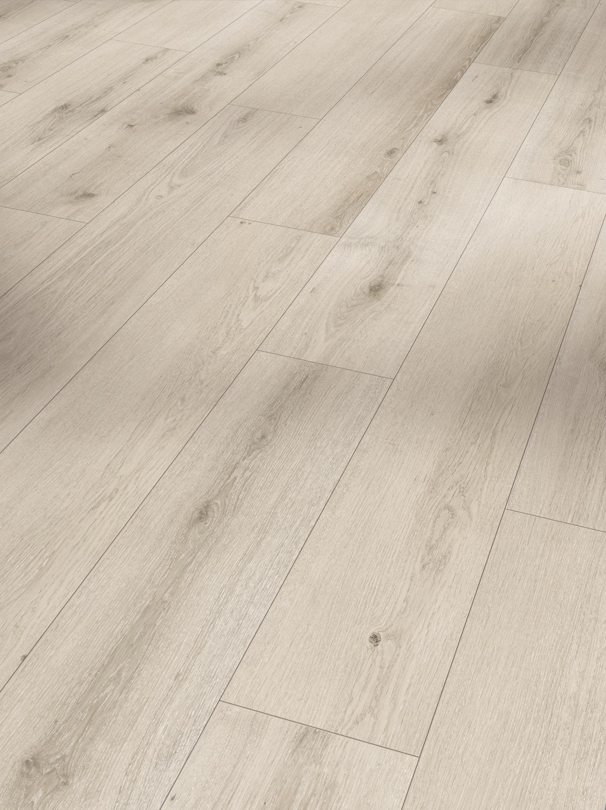 Designboden Eichefarben /weiß Landhausdiele Stärke 8mm - Eichefarben/Weiß, Basics, Holz/Kunststoff (128,5/19,4/0,8cm) - Parador