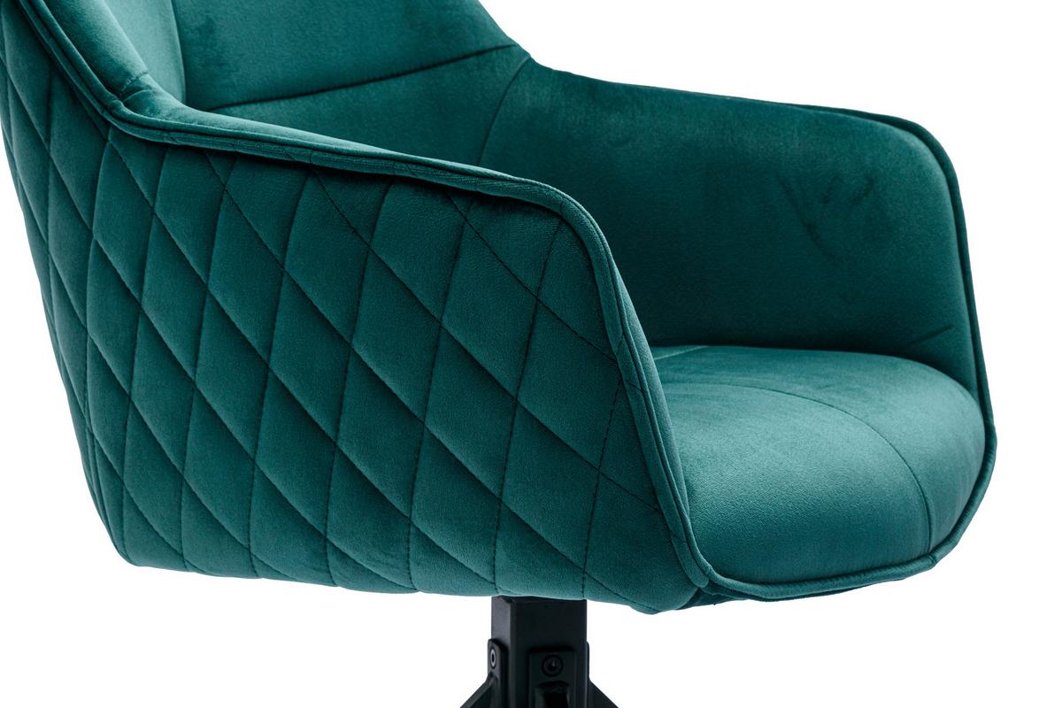 Židle s područkami EMMA, zelená - černá/zelená, Moderní, kov/textil (59/82/62cm) - MID.YOU