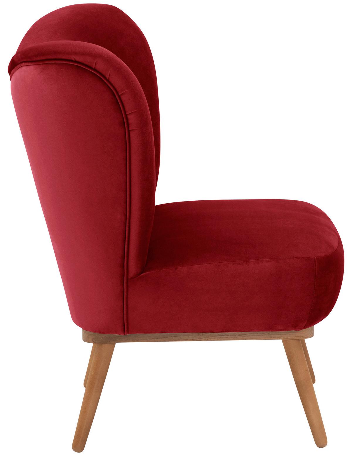 Sessel Jack - Rot/Erlefarben, Design, Textil (74/72/90cm) - Max Winzer
