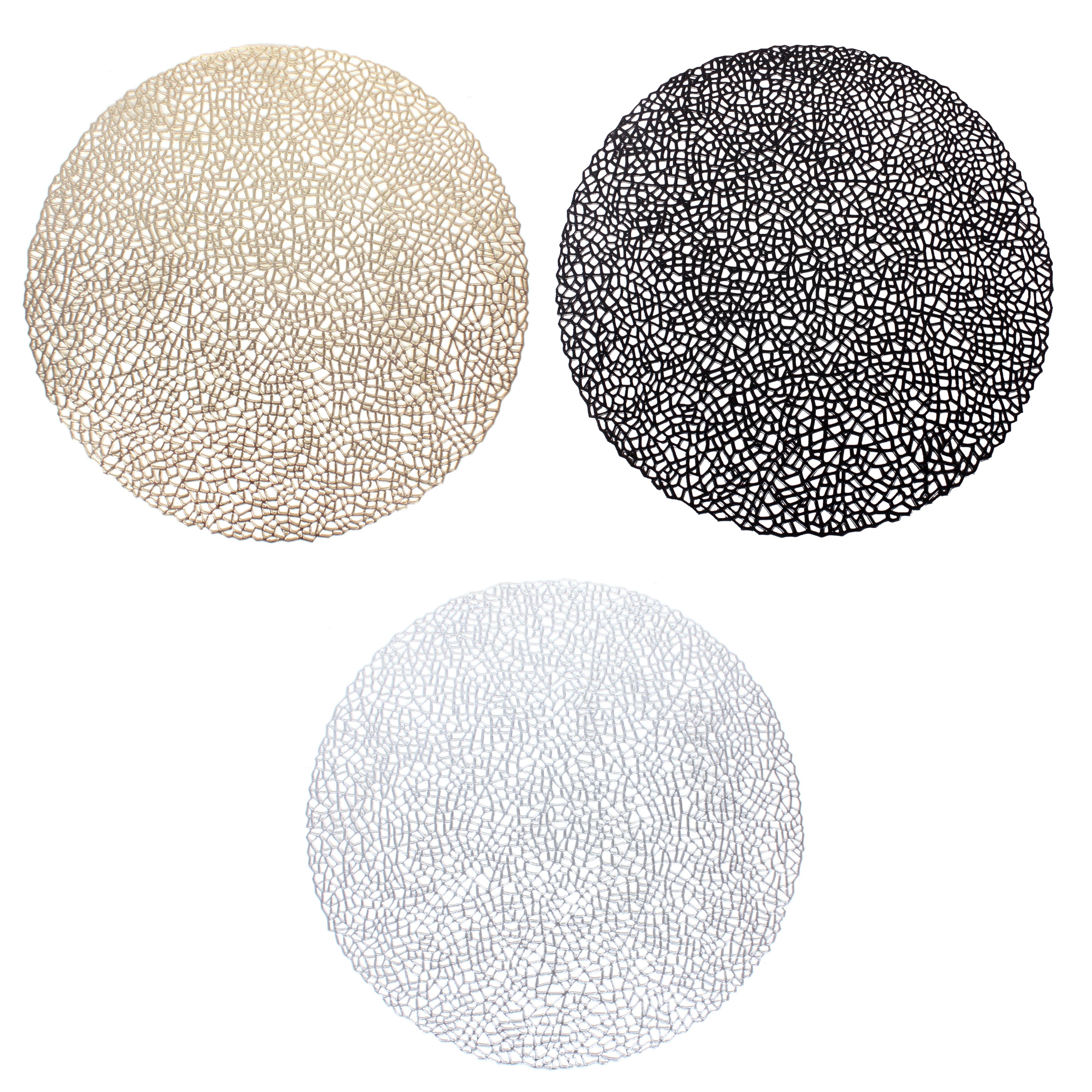 Tischset Sandy - Silberfarben/Goldfarben, Basics, Kunststoff (38cm) - Ondega