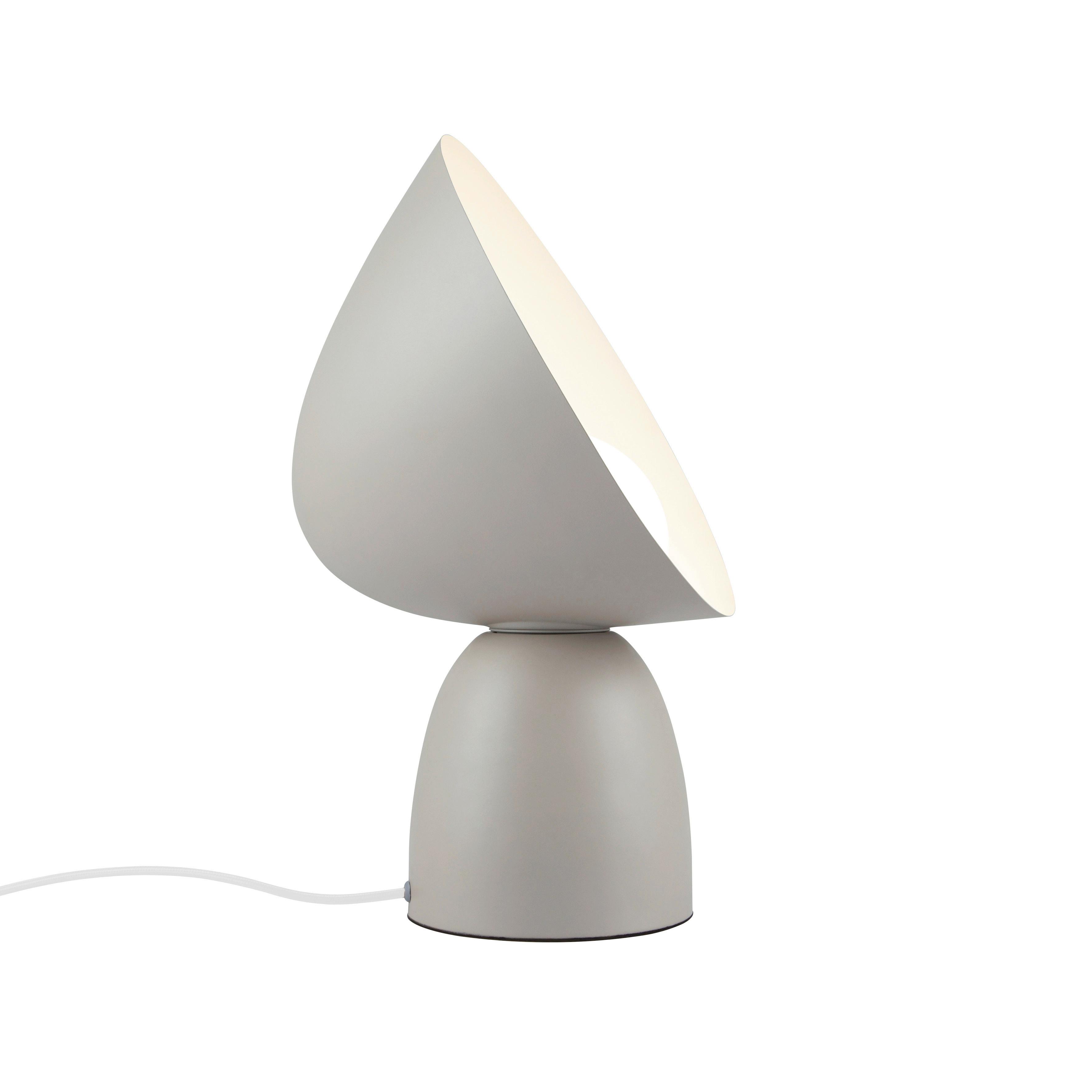 Tischleuchte Hello Weiß Graubraun D: 15 cm - Graubraun/Weiß, Design, Glas/Metall (15/35cm) - Nordlux