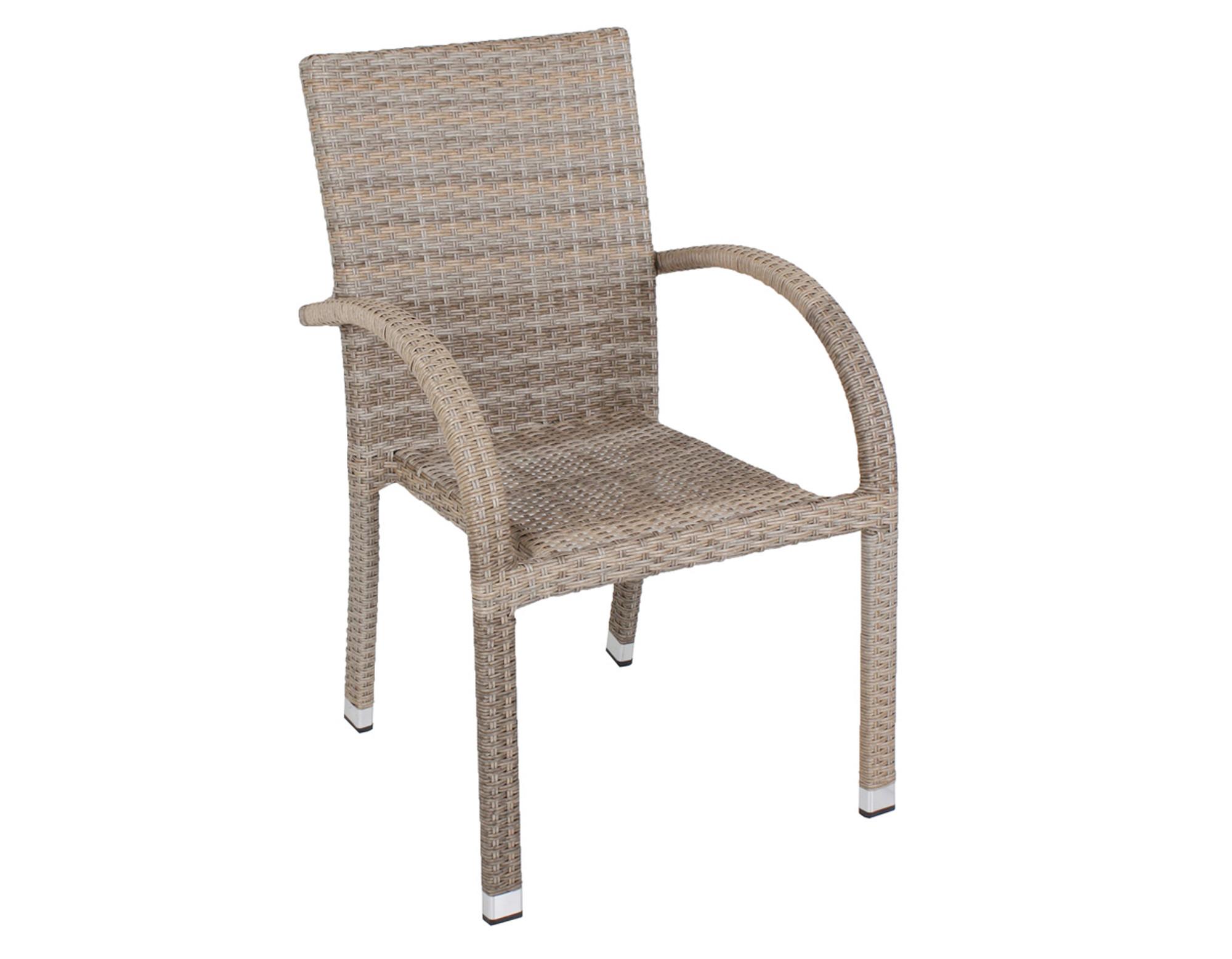 Stapelstuhl Modesto - Sandfarben/Grau, Basics, Kunststoff/Metall (57/90/64cm) - Gardenson