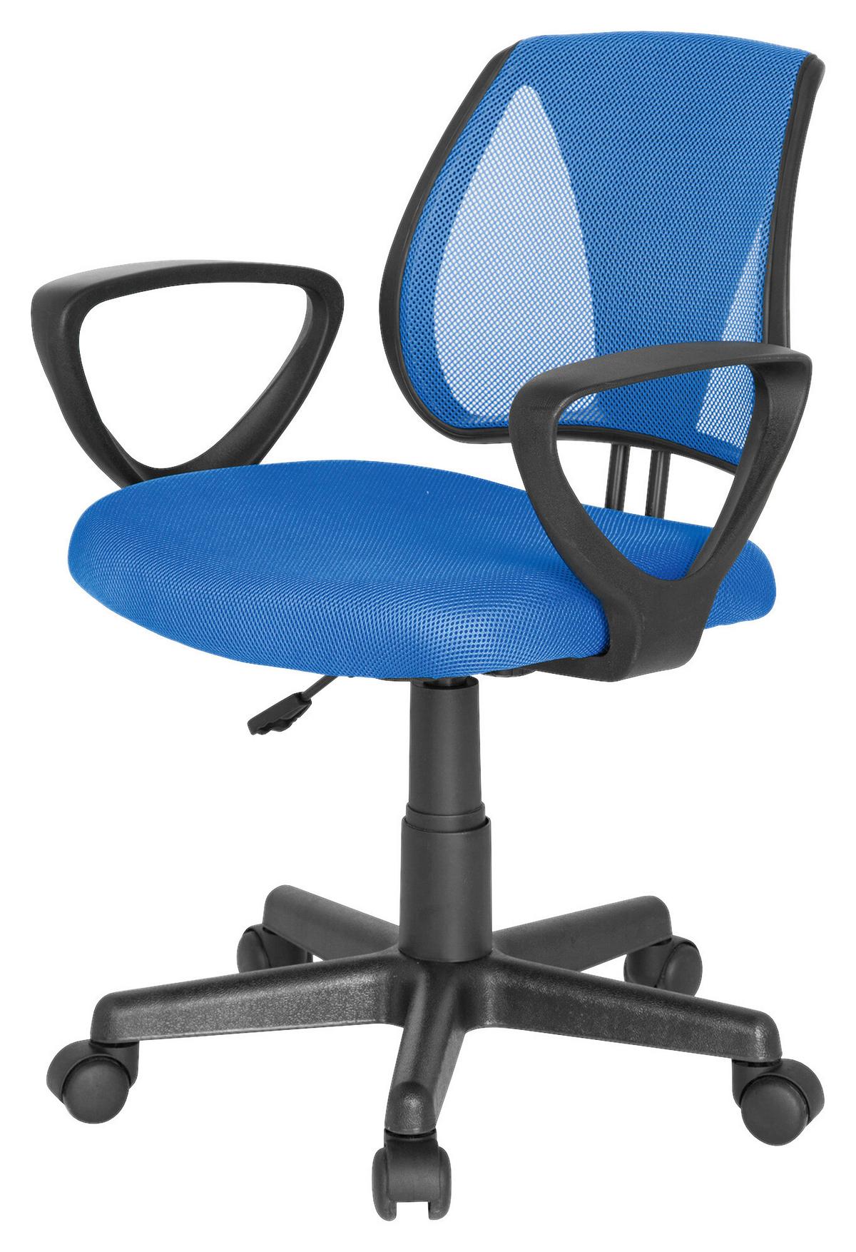 Jugenddrehstuhl Kiddy CD Blau - Blau/Schwarz, Basics, Kunststoff (58/75-92/45cm) - MID.YOU