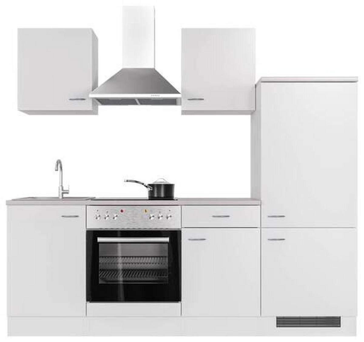 Küchenblock Wito G-220-1706-002 - Hellgrau/Weiß, MODERN, Holzwerkstoff (220cm) - FlexWell