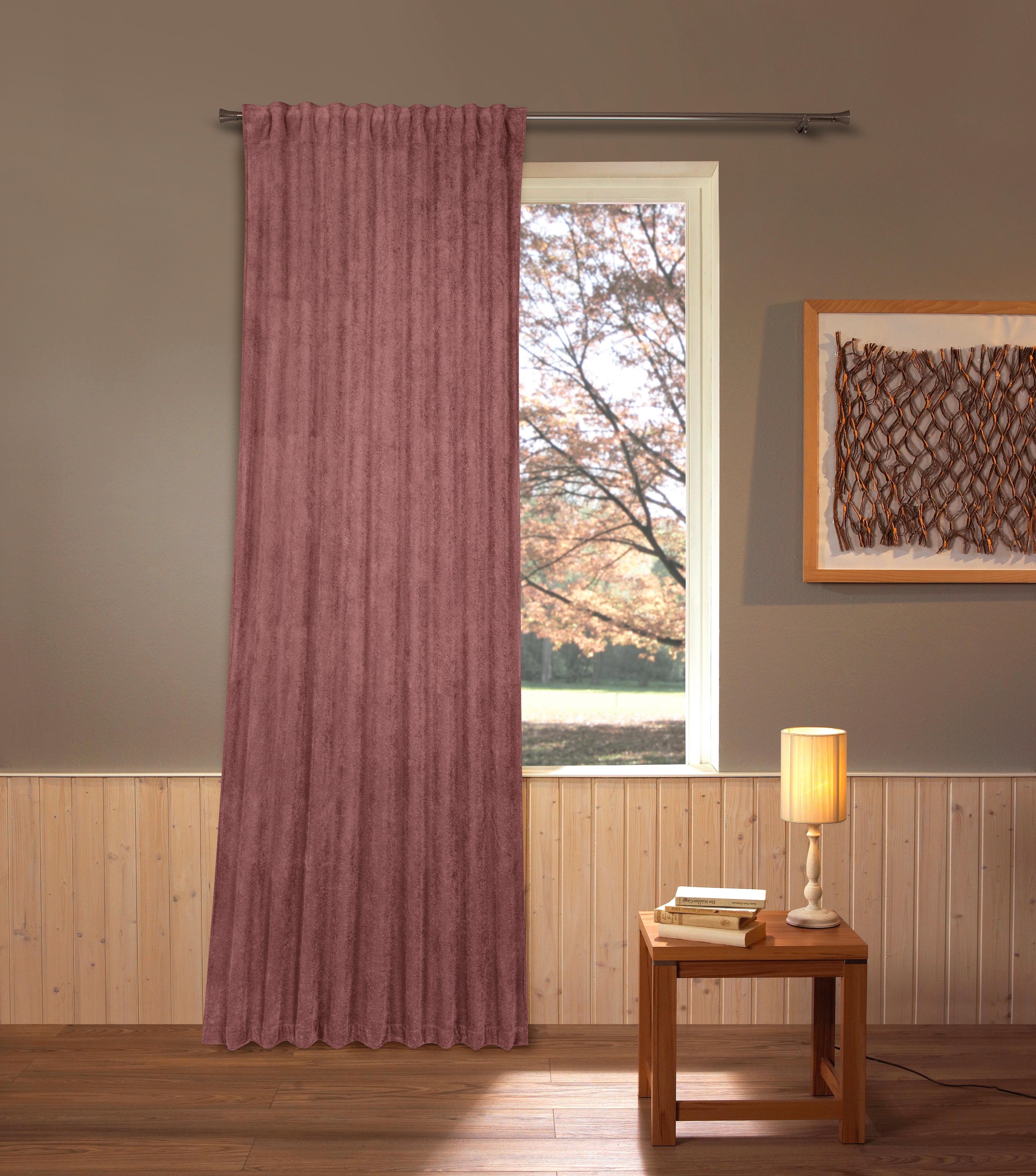 Fertigvorhang Anika - Weinrot, ROMANTIK / LANDHAUS, Textil (140/245cm) - James Wood