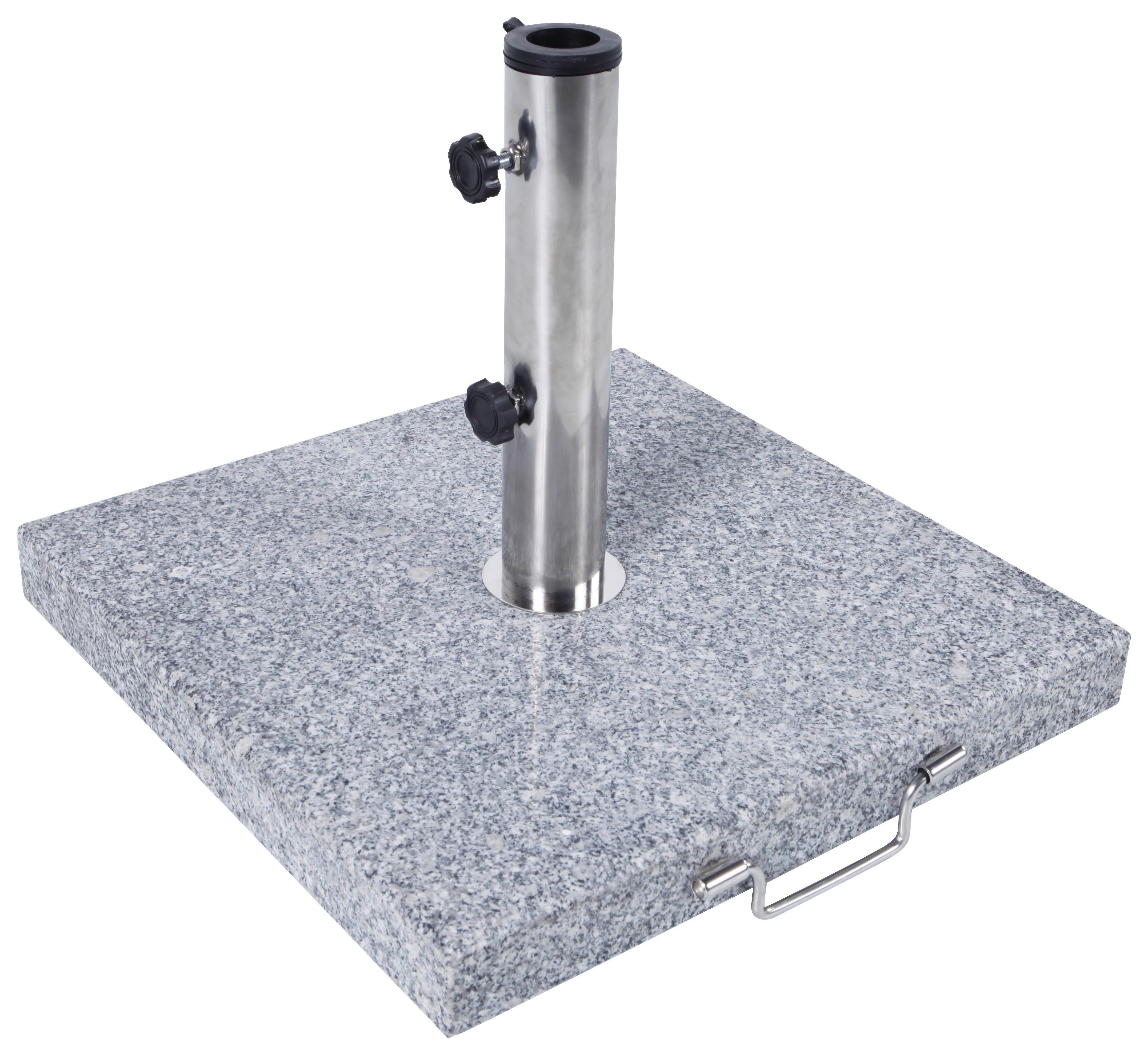 Sonnenschirmständer Sydney - Grauweiß, MODERN, Stein/Metall (45/38/45cm) - Beldano