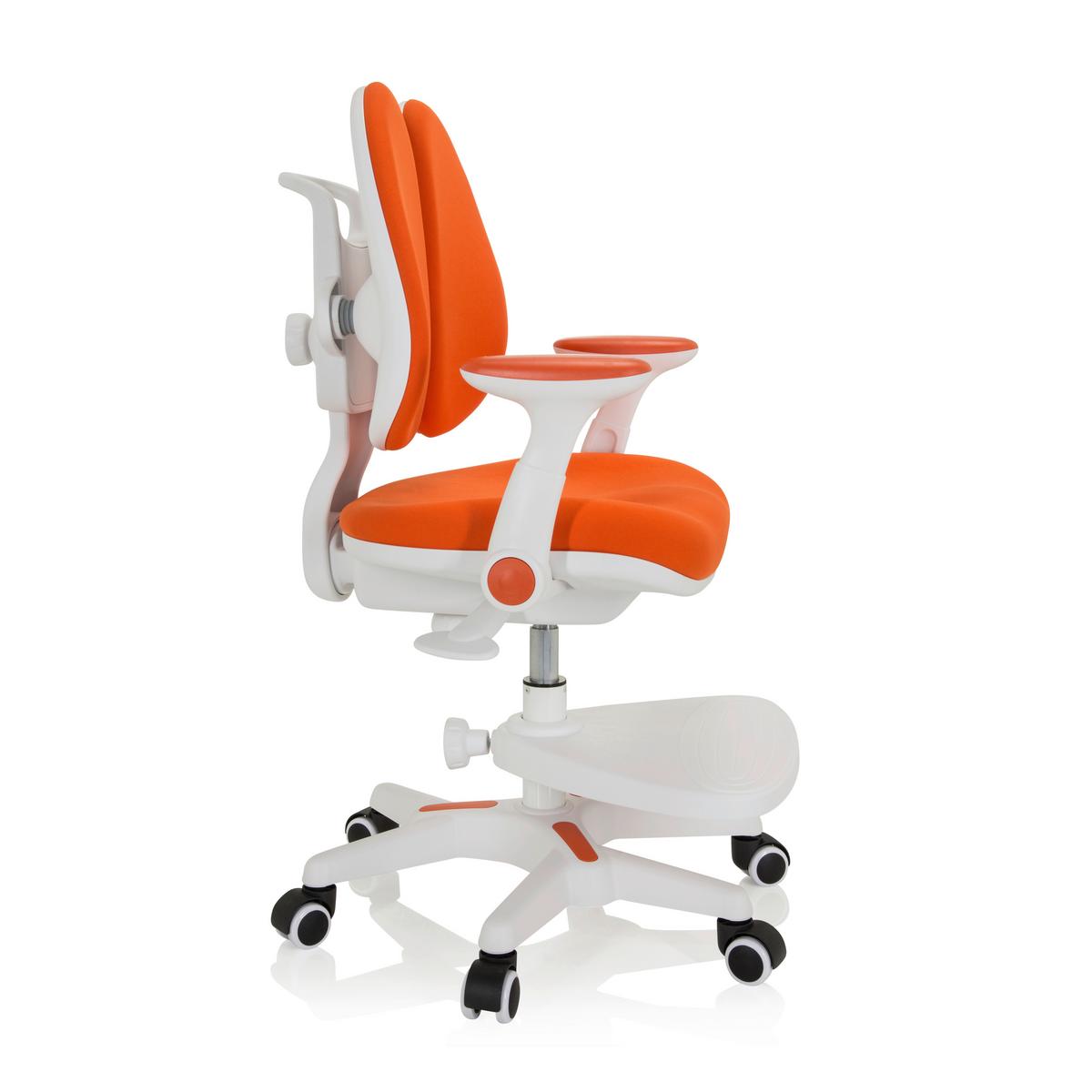 Jugenddrehsuthl Kid Wing Orange/weiß Bis 80 Kg - Orange/Weiß, MODERN, Kunststoff/Textil (56/88/52cm) - MID.YOU