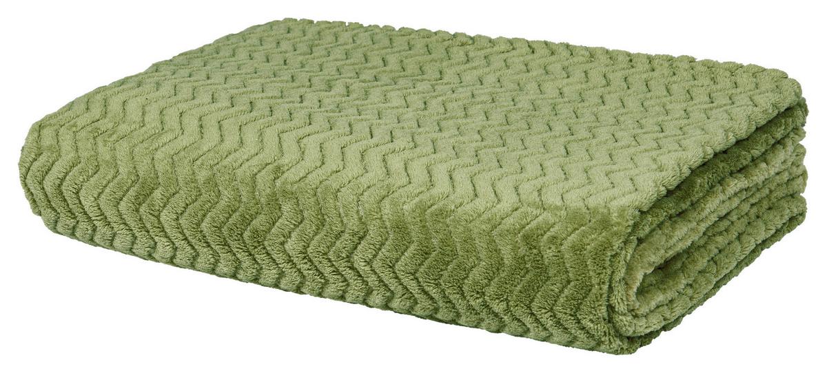 Puha Takaró Kb. 130/170cm - olívazöld, Modern, textil (130/170cm) - Luca Bessoni