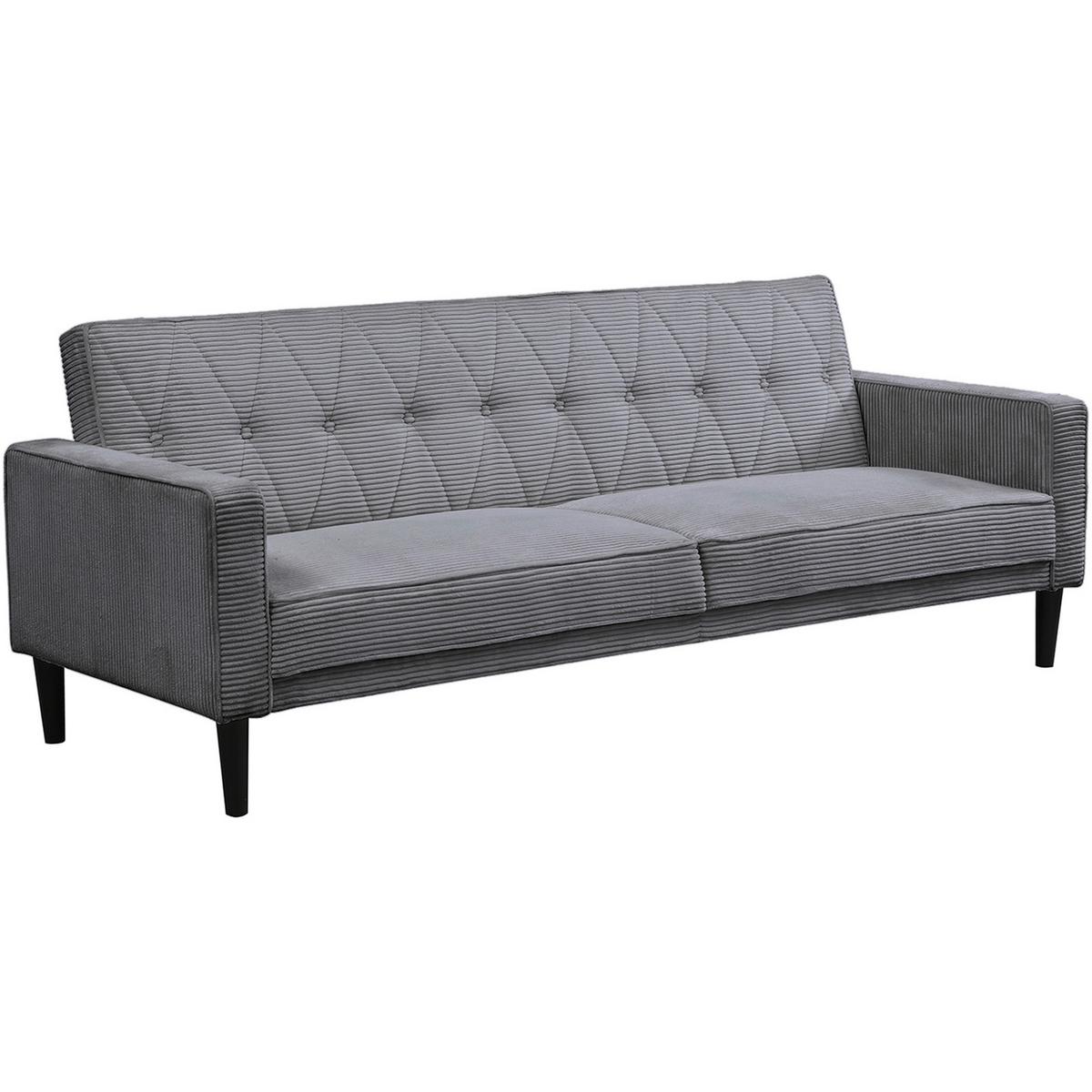 Schlafsofa Aarhus Grau, mit Schlaffunktion - Braun/Grau, Basics, Textil (213/81/86cm) - Livetastic