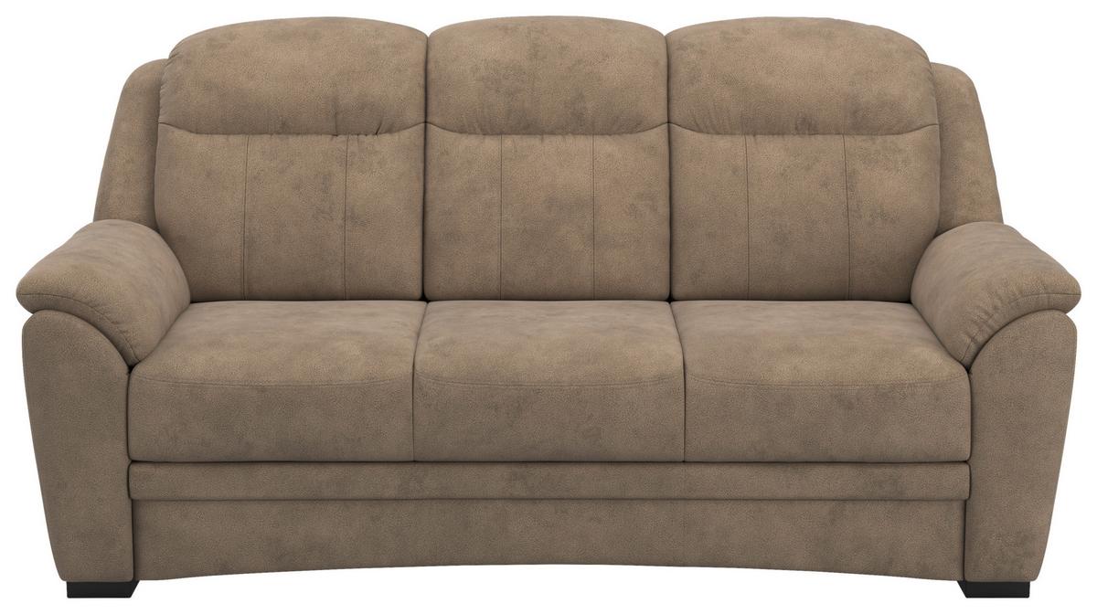 Rozkládací pohovka BRUNO 2, tmavě béžová - černá/béžová, Konvenční, textil/plast (193/99/106cm)