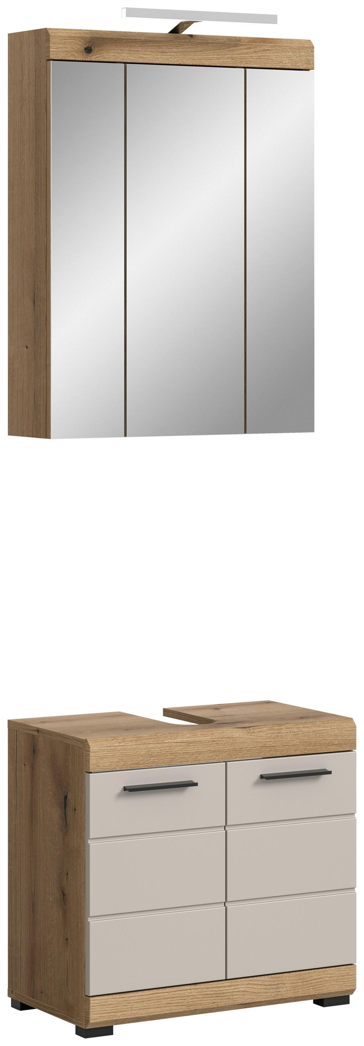 Fürdőszobabútor Scout - Modern, faalapú anyag/üveg (60cm) - MID.YOU