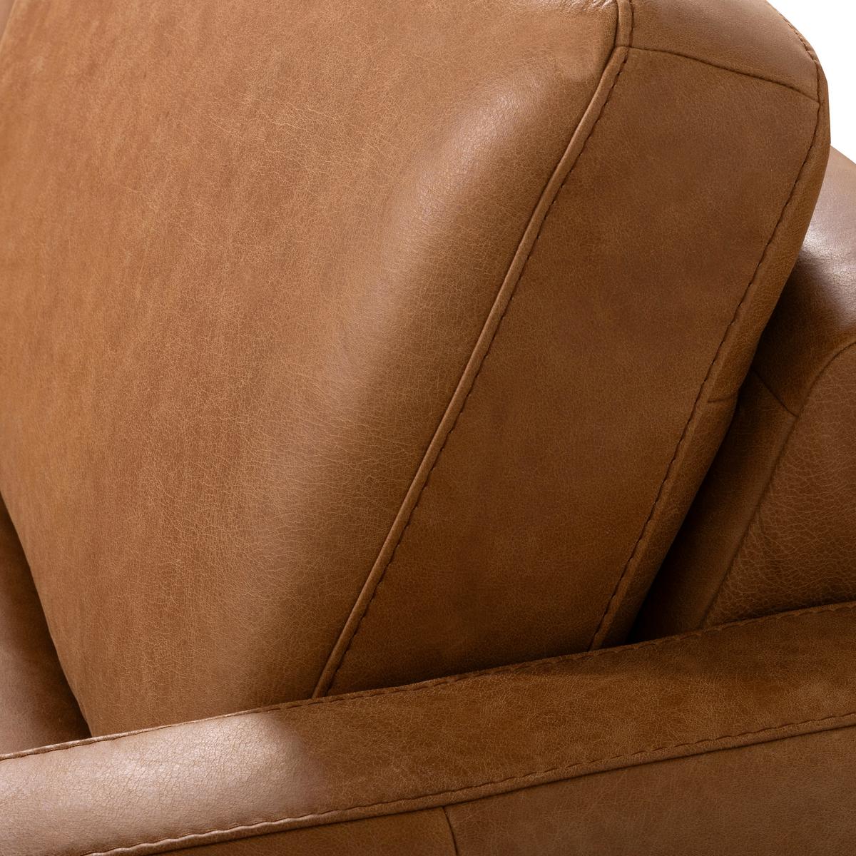 2-Sitzer-Sofa Spring, Cognac 157 cm - Cognac/Schwarzchrom, Design, Leder (157/85/92cm) - Livetastic