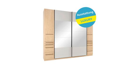Schwebetürenschrank + Spiegel B: 274cm Ondega Eiche Dekor - Eichefarben, KONVENTIONELL, Holzwerkstoff (274/242,2/61cm) - Ondega