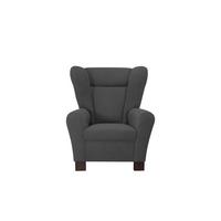 Křeslo ušák CHANDLER, černohnědá - hnědá/černohnědá, Design, dřevo/kompozitní dřevo (95/109/97cm) - Ondega