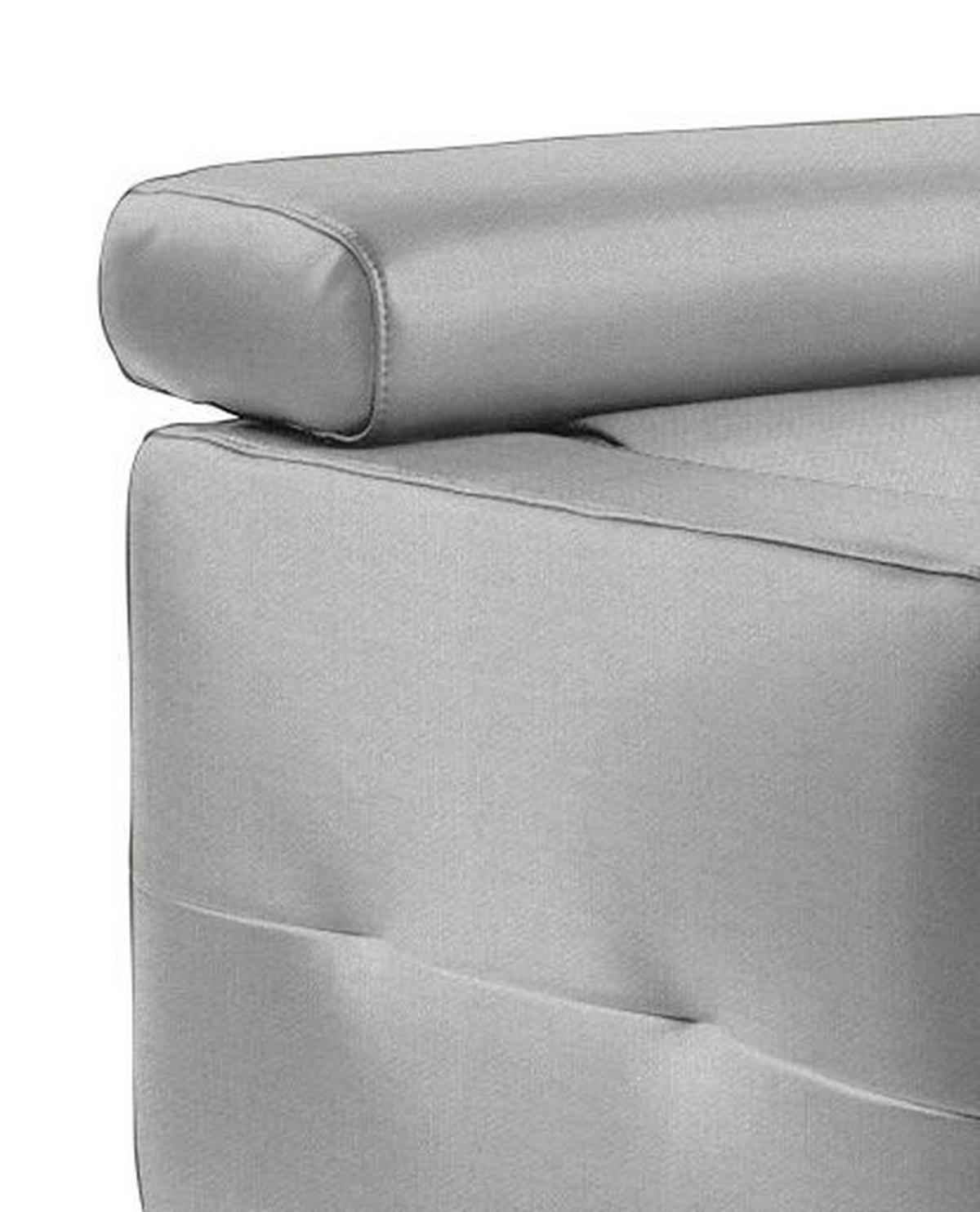 Ecksofa Mit Schlaffunktion Sammy Anthrazit - Chromfarben/Anthrazit, Design, Textil (226/169cm) - Livetastic