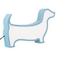 KINDERTISCHLEUCHTE 41-10636 DOG - Blau, Basics, Holzwerkstoff/Kunststoff (32/3.5/18cm)