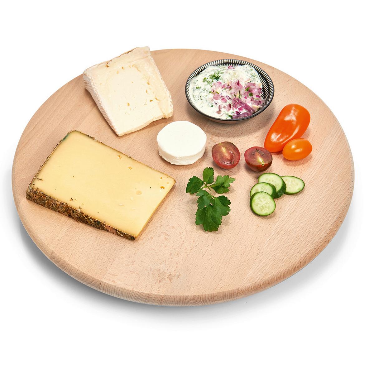 Servierplatte Holz D: ca. 36 cm - Naturfarben, Basics, Holz (36/36/4cm) - Zeller Present