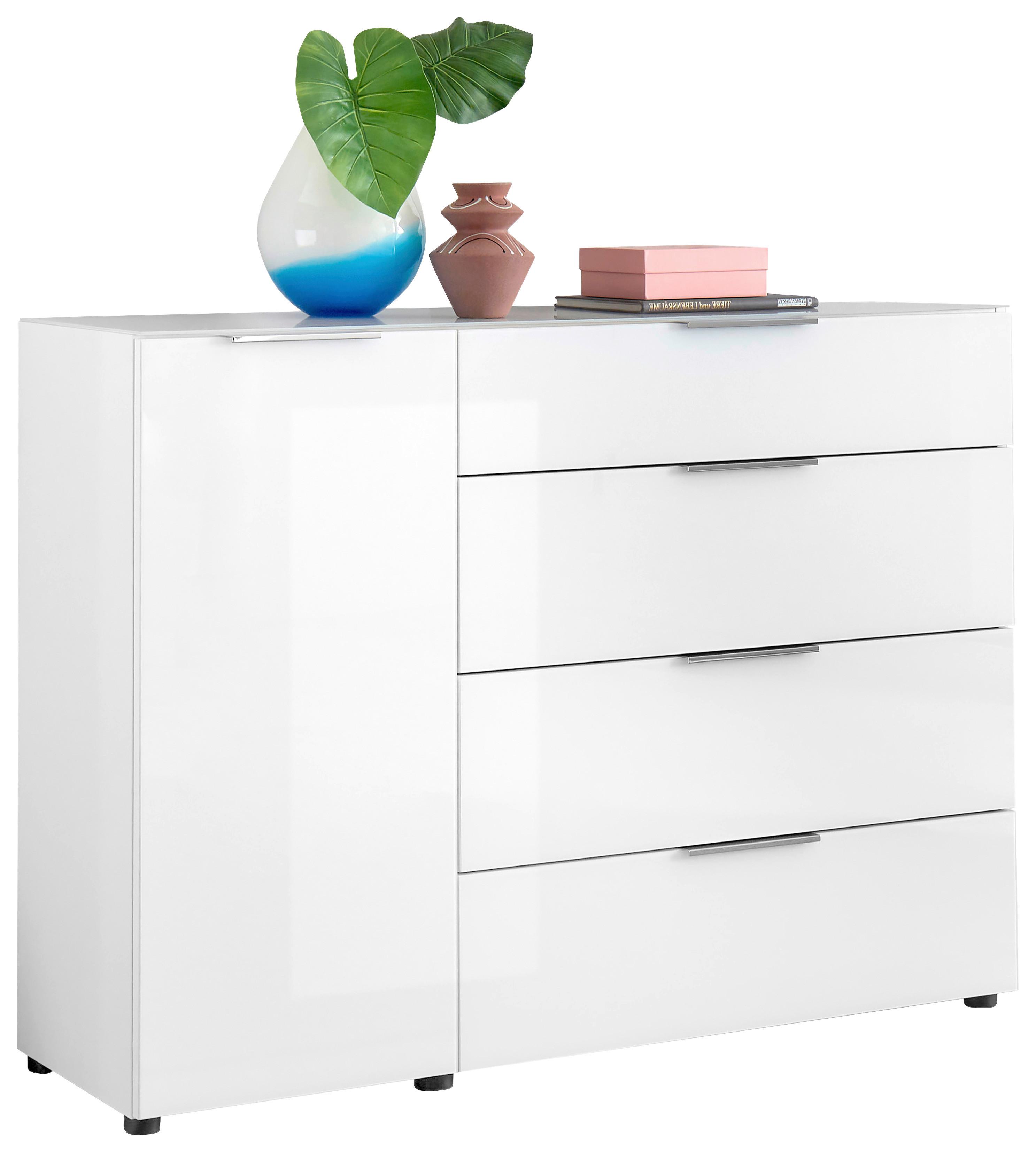 KOMODA SIENA -EXKLUSIV- - čierna/biela, Modern, kov/kompozitné drevo (135/99/40cm) - Mömax