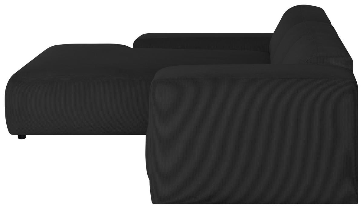 Ecksofa Hannah Schwarz 170x252 cm - Schwarz, Design, Textil (200/304cm) - MID.YOU