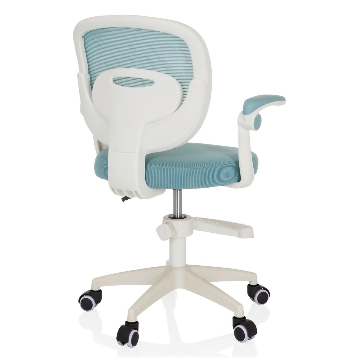 Jugenddrehstuhl Kiddy Smart Aqua B: 61 cm - Weiß, MODERN, Kunststoff/Textil (61/84-97/55cm) - MID.YOU