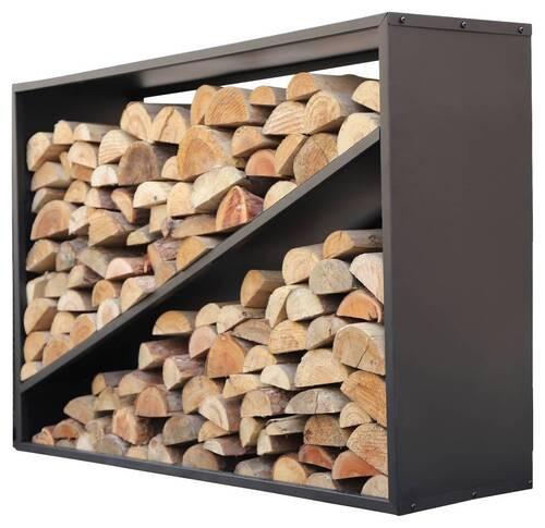 Kaminholzregal Kaminholzregal - Schwarz, Basics, Metall (35/80/114,5cm)