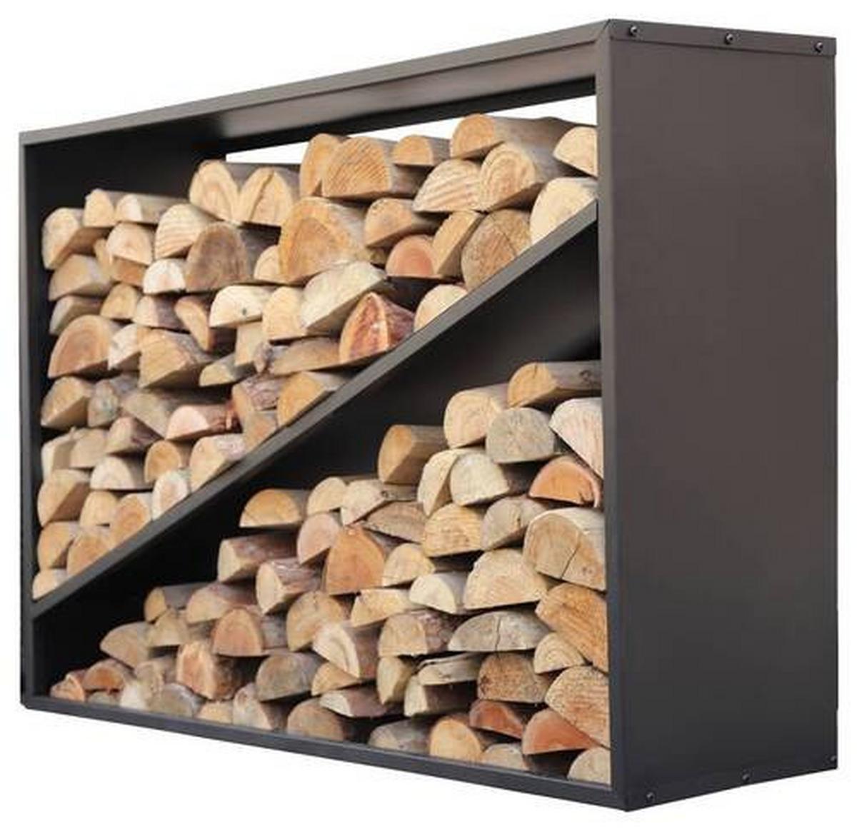 Kaminholzregal Kaminholzregal - Schwarz, Basics, Metall (35/80/114,5cm)