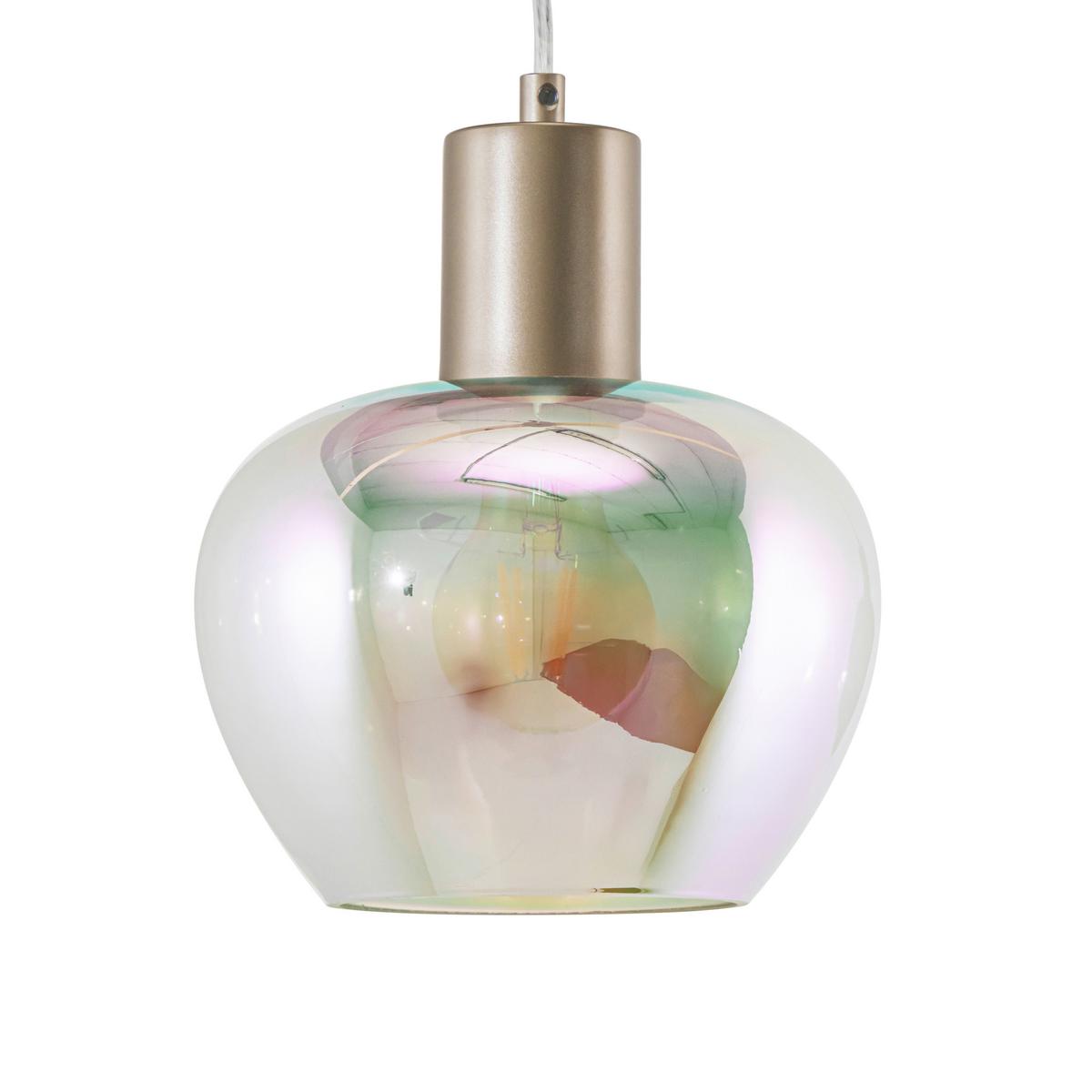 ZÁVĚSNÉ SVÍTIDLO RENI - průhledné/vícebarevná, Moderní, kov/plast (86/18/120cm)