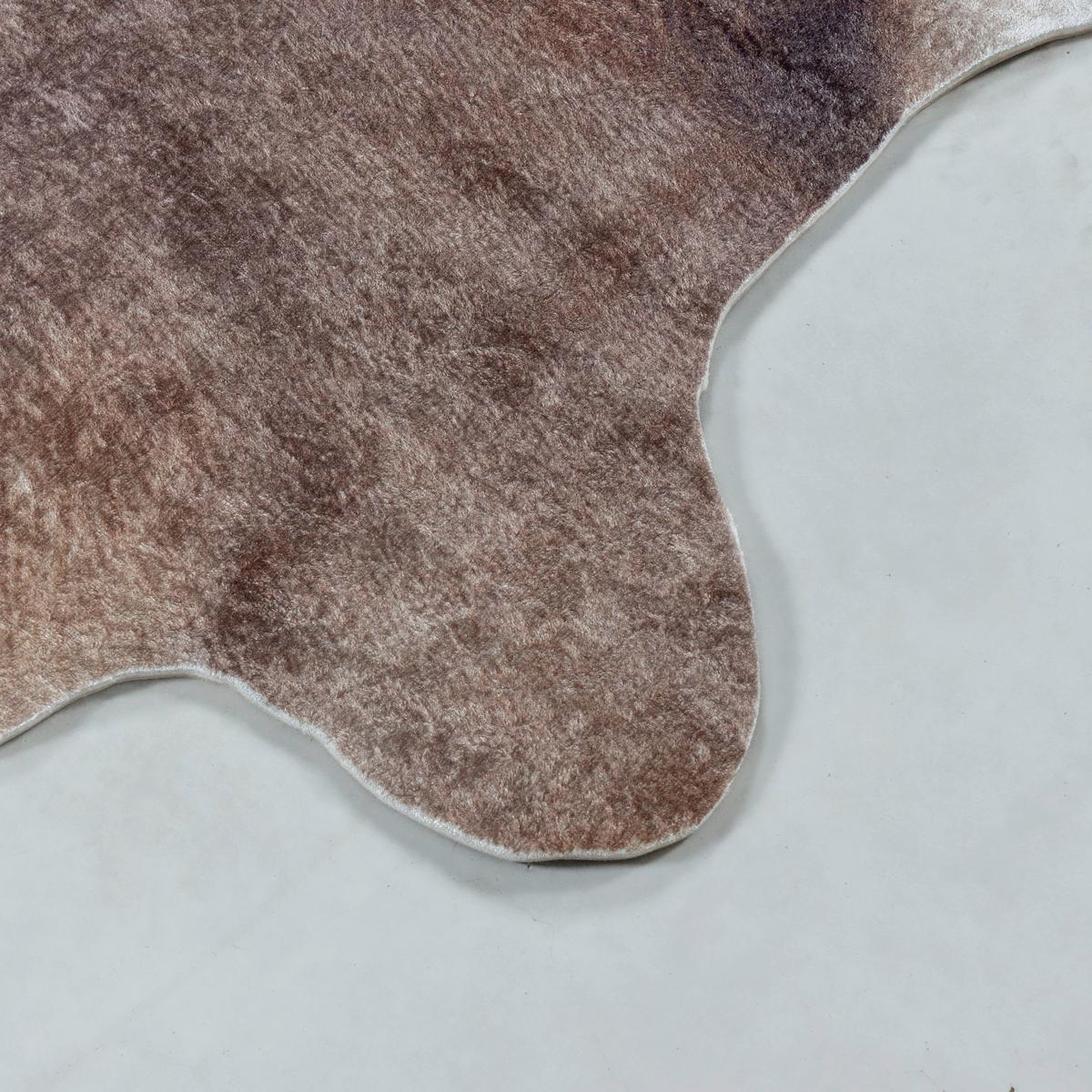 Fellteppich Etosha - Braun/Weiß, Design, Textil (100/135cm) - Novel