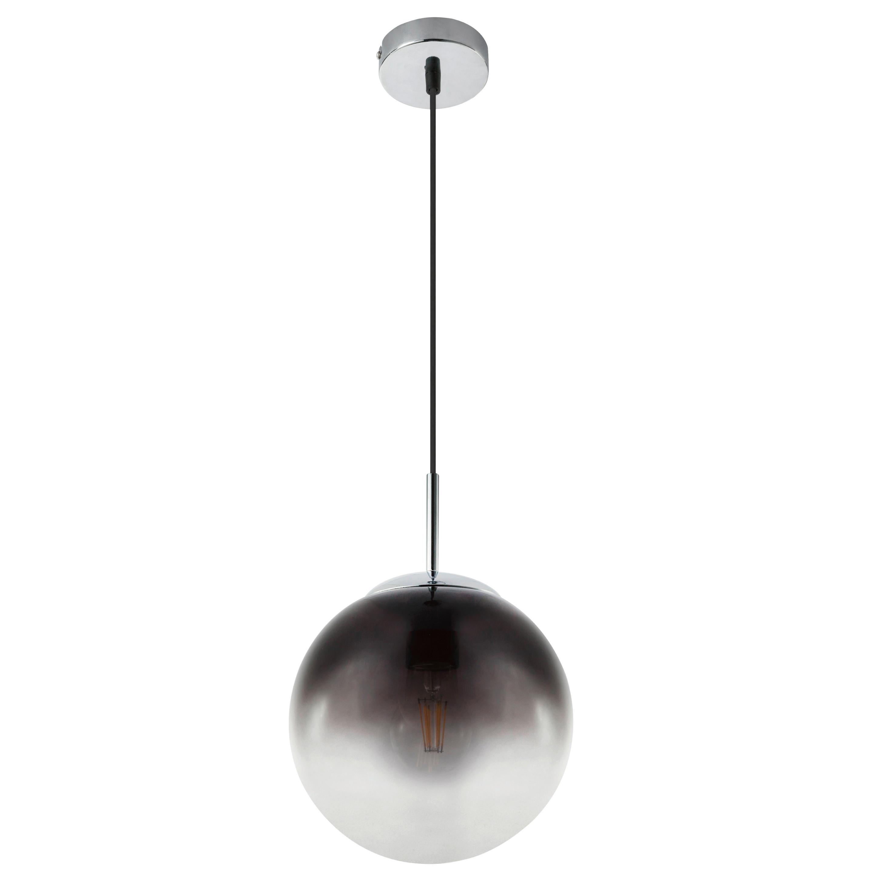 Hängeleuchte Jiop - Chromfarben, KONVENTIONELL, Glas/Metall (20/120cm)