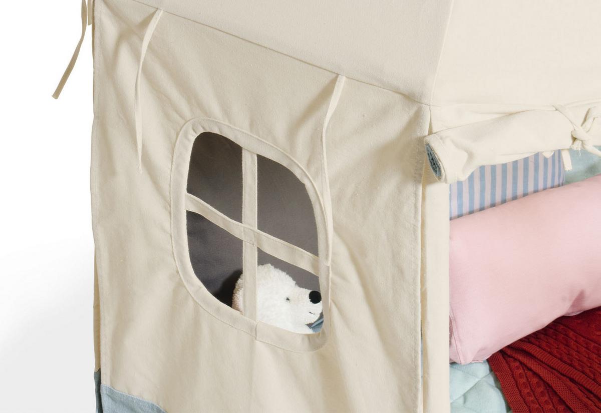 Spielzelt Zelt - Pastellblau/Weiß, Basics, Textil (124/142/124cm) - Pinolino