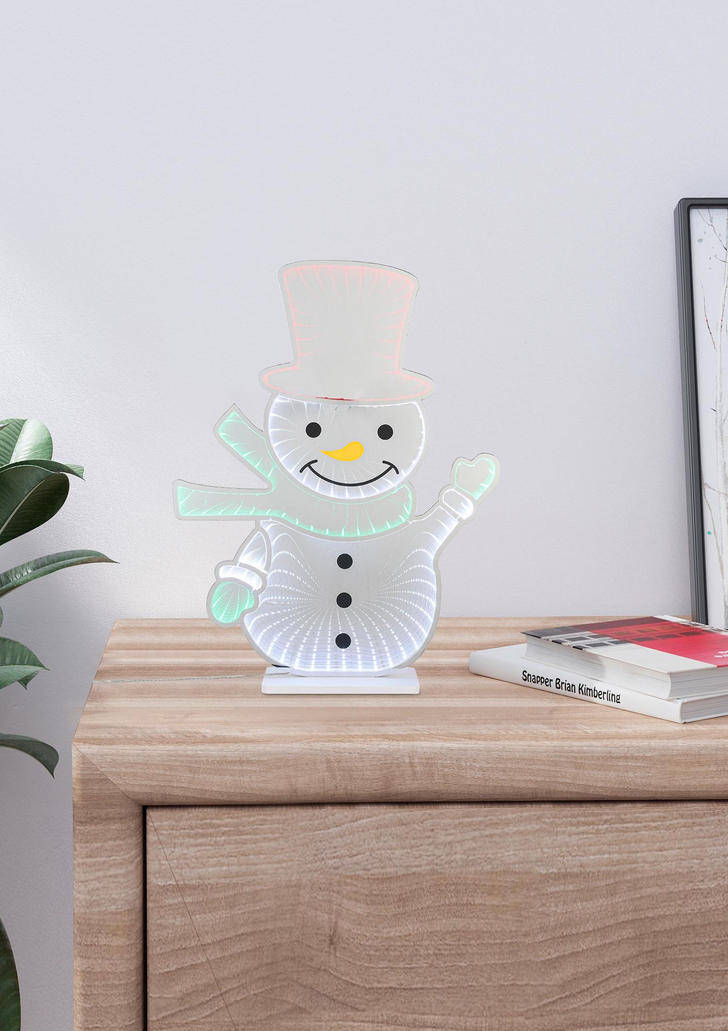 DEKORAČNÉ LED SVIETIDLO SCHNEELI - biela/chrómová, Design, plast (12/42,5/55cm) - Mömax