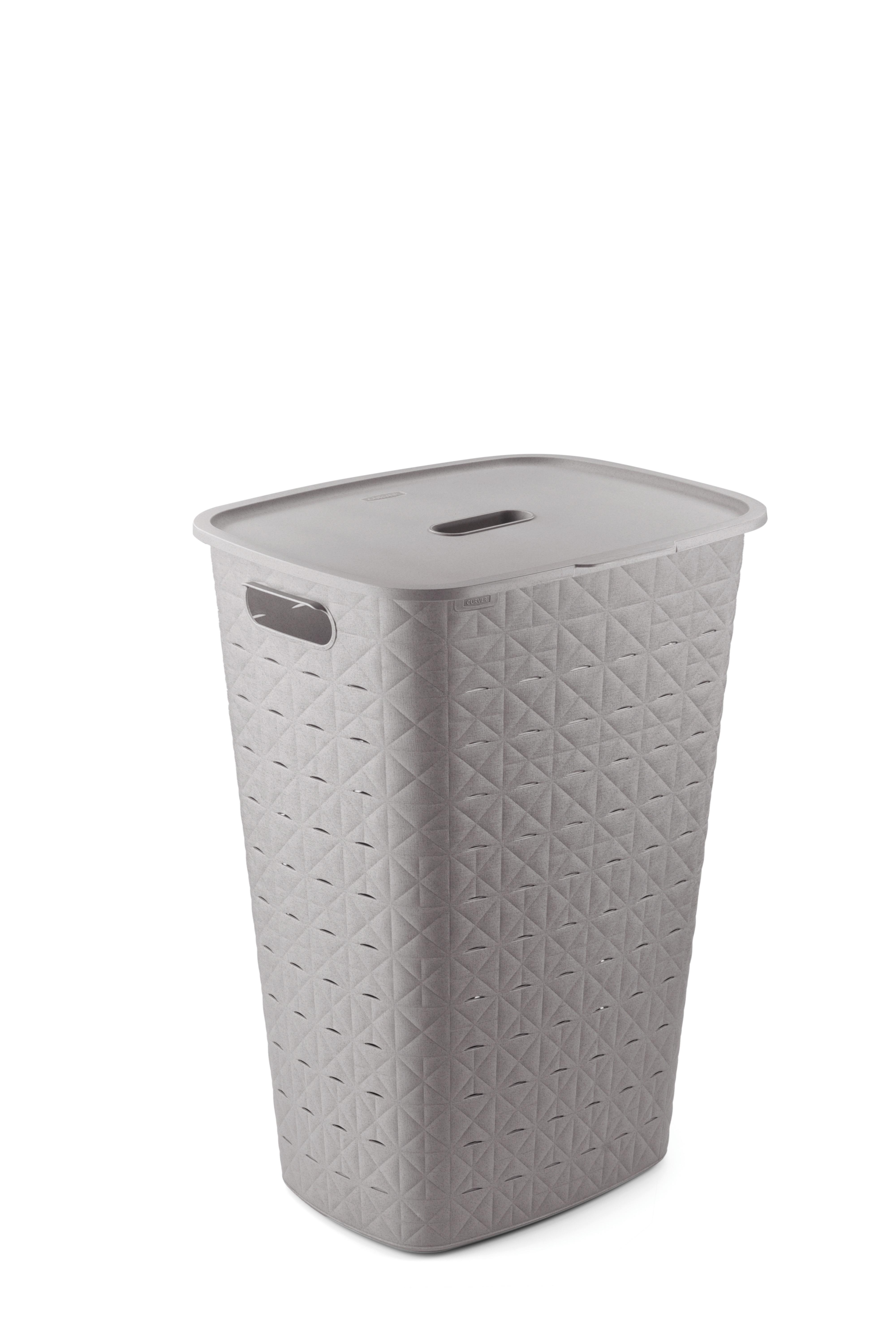 kôš na bielizeň SOFTEX 56 L - sivá, Basics, plast (34/60/43cm) - Curver