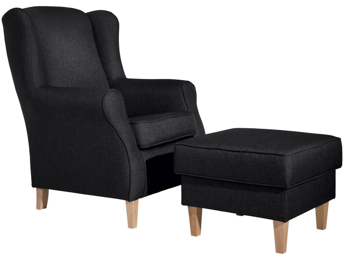 Hocker Lorris - Buchefarben/Graphitfarben, Design, Textil (53/45/53cm) - Max Winzer