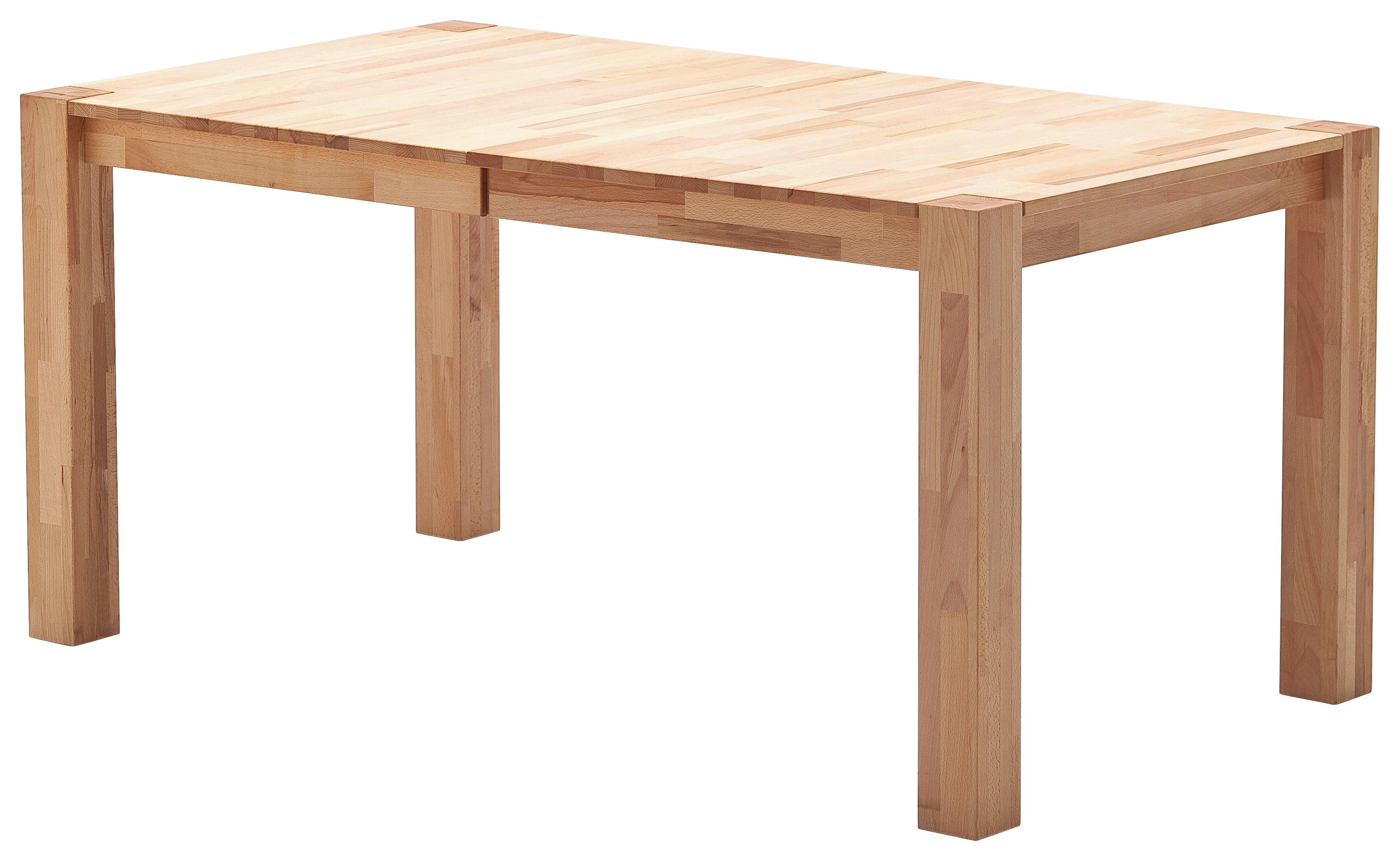 Ausziehbarer Esstisch Ferdi 160 cm Buche - Buchefarben, MODERN, Holz (160/76/90cm)