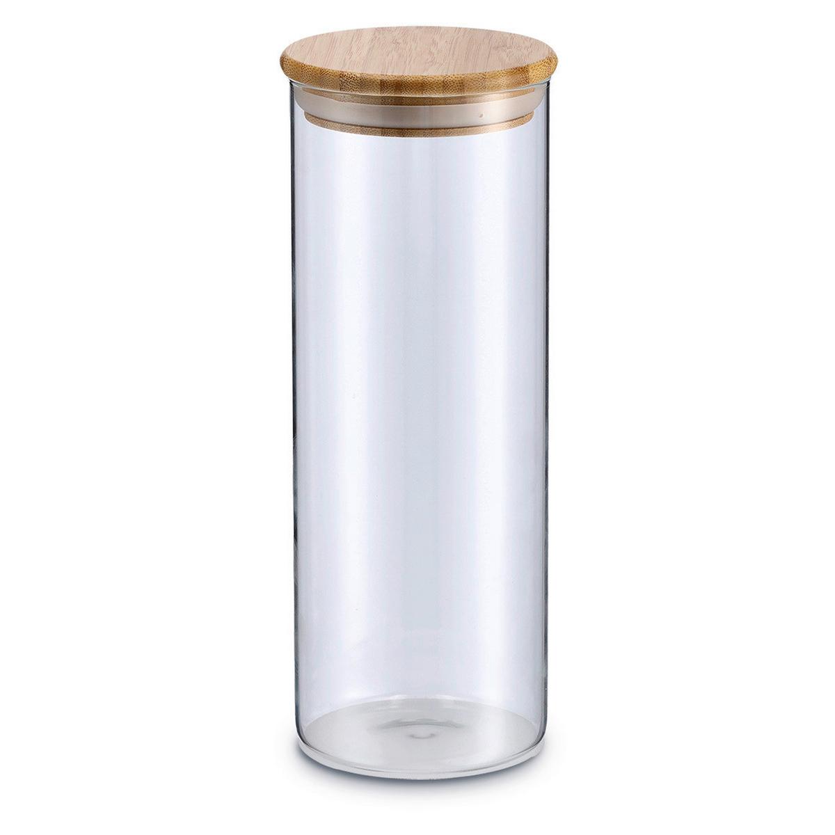 Vorratsgläserset Naturfarben B: 40 Cm - Naturfarben, Basics, Glas/Holz (40/46,5/28cm) - Zeller Present