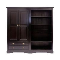 Schrank Akazie Antik B: 98cm - Schwarzbraun, Design, Holz (98/183,50/44cm) - MID.YOU