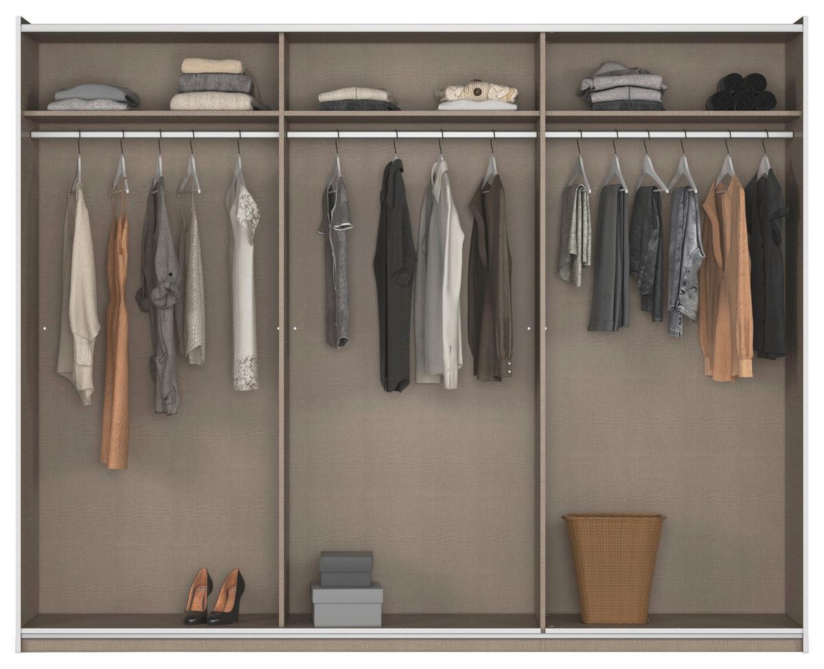 SCHWEBETÜRENSCHRANK Berny, Grau B: 261 cm - Grau, Trend, Holzwerkstoff (261/210/59cm) - Rauch Möbel